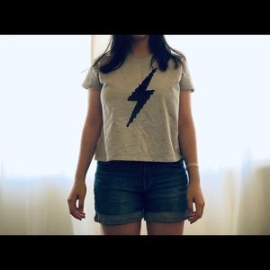 Lightning bolt grey shirt